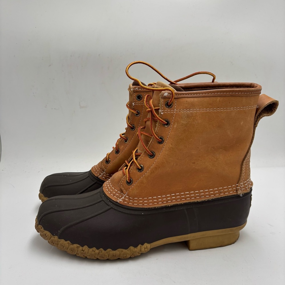 L.L. Bean Men’s 9 Brown Leather GoreTex Insulated Duck Boots - Picture 1 of 9